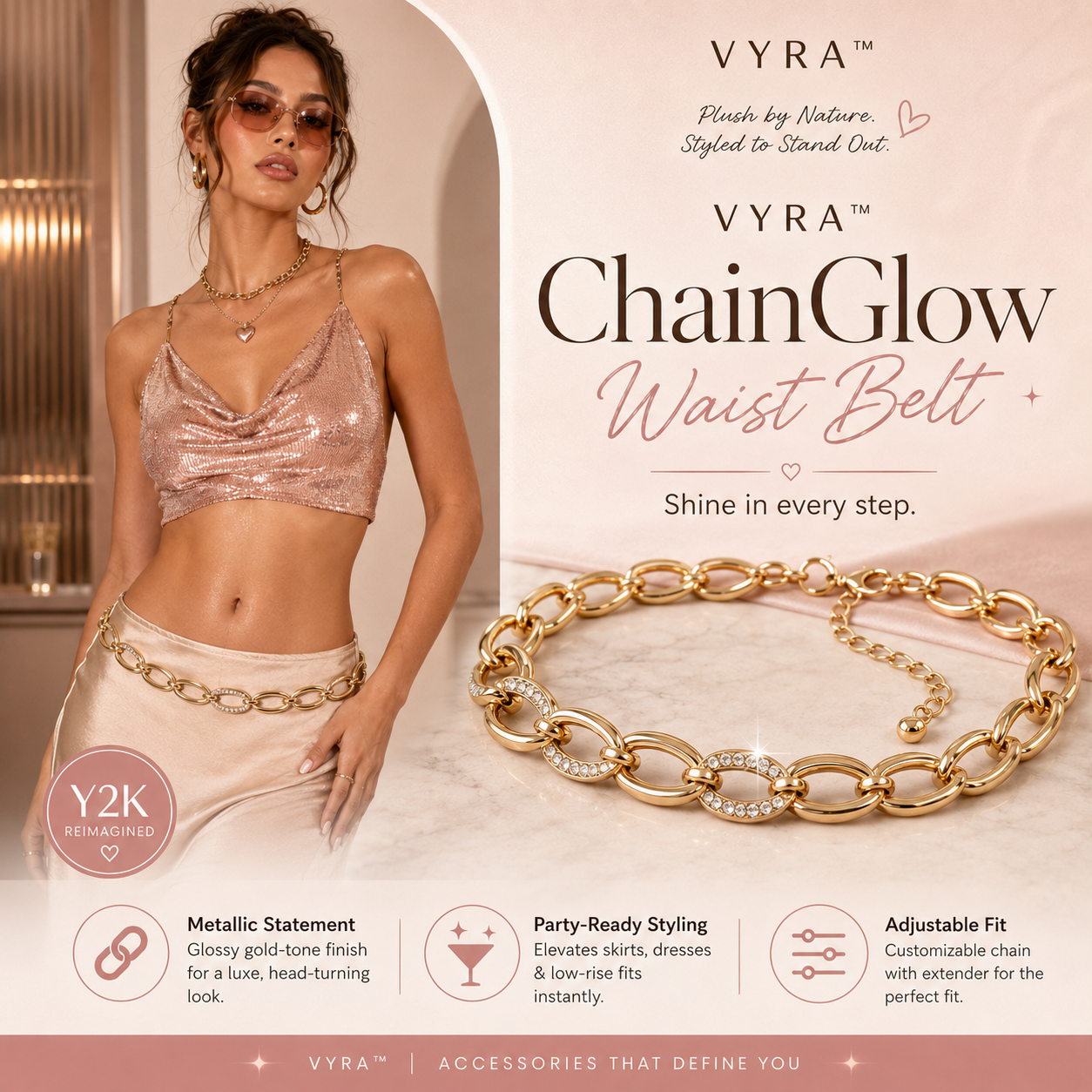 VYRA™ ChainGlow Waist Belt