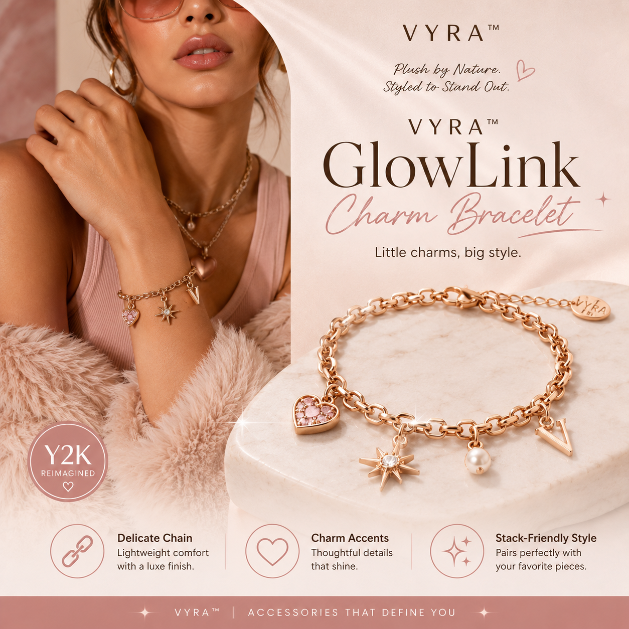 VYRA™ GlowLink Charm Bracelet