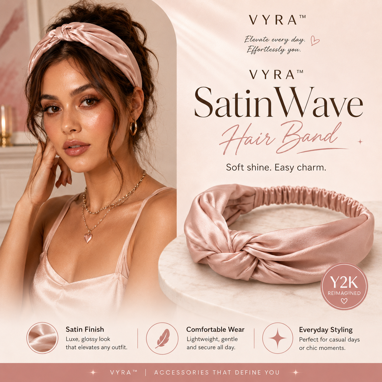 VYRA™ SatinWave Hair Band